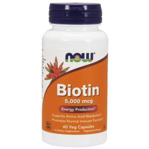 Biotin, 5000mcg - 60 vcaps