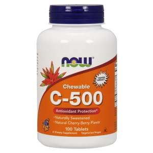 Vitamin C-500 Chewable, Cherry-Berry - 100 tabs